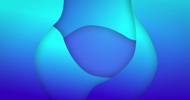 青いグラデーションラインのアニメーションがシームレスなループで手を振る 色パターンや動きの概念をデジタルで生成し — ストック動画