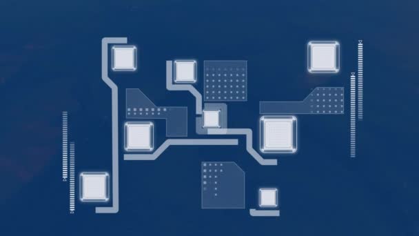 Animation Network Connections Landscape Global Connections Data Processing Concept Digitally — Stock Video