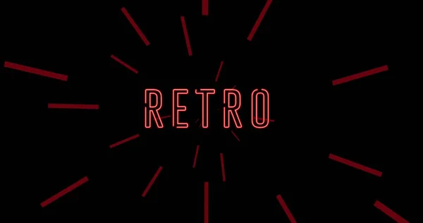 Vector Image Retro Text Copy Space Black Background Vector Party — Stock Photo, Image