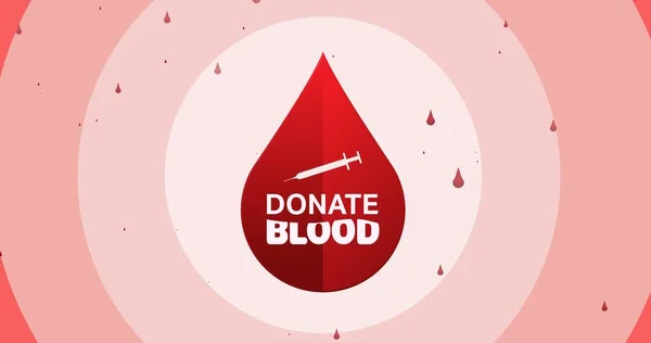 Cyfrowy Złożony Obraz Oddawania Krwi Kroplą Abstrakcyjnym Różowym Tle Ochrona — Zdjęcie stockowe