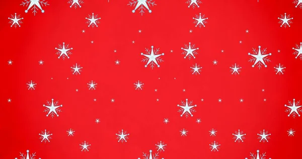 Digitally Generated Image Christmas Pattern Copy Space Red Background Christmas — Stock Photo, Image