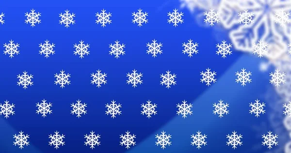 Wektorowy Wizerunek Płatków Śniegu Wzór Miejsca Kopiowania Niebieskim Tle Święto — Zdjęcie stockowe