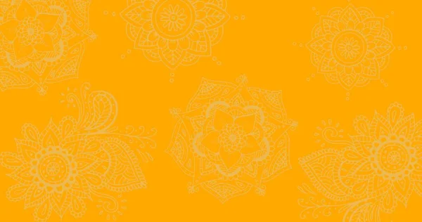 Цифровий Композит Пастельних Абстрактних Візерунків Діагоналі Жовтому Тлі Індійська Культура — стокове фото