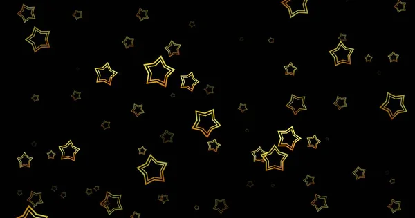 Imagem Composta Digital Formas Estrelas Douradas Fundo Preto Celebração Natal — Fotografia de Stock