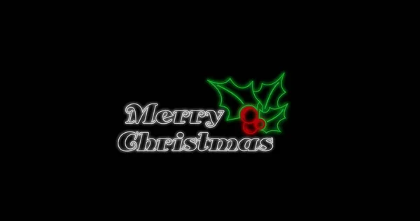 Digital Composite Merry Christmas Text Copy Space Black Background Christmas — Stock Photo, Image