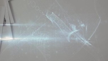 Avro banknotlarını üst üste dizmek için bağlantılar ve asma kilit ağının animasyonu. küresel finans güvenliği konsepti dijital olarak oluşturulmuş video.