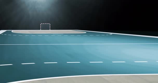 Animation Stade Handball Sportif Avec Éclairage Concept Mondial Sport Mode — Video