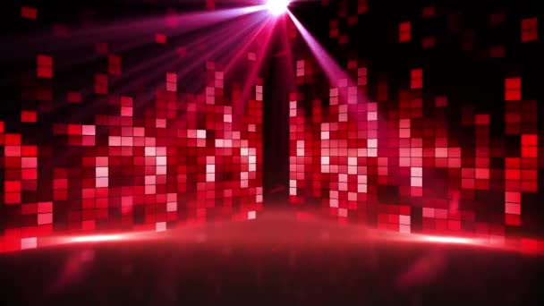 Animation Dance Floor Glowing Lights Party Music Entertainment Concept Digitally — 图库视频影像