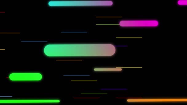 Animation Colorful Shapes Black Background Supporting Lgbt Rights Gender Equality — Video Stock