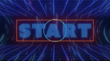 Başlangıç metninin çember ve izler üzerinden canlandırılması. Sosyal medya ve iletişim arayüzü kavramı dijital olarak oluşturulmuş video.