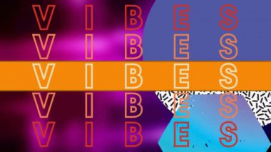 Mor arkaplandaki şekiller üzerinde tekrarlanan titreşimlerin canlandırması. küresel sosyal medya, bağlantılar ve dijital arayüz konsepti dijital olarak oluşturulmuş video.