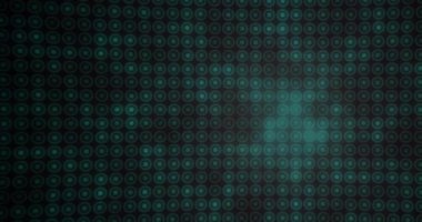 Siyah arka planda birden fazla yeşil dairenin animasyonu. global spor ve dijital arayüz konsepti dijital olarak oluşturulmuş video.