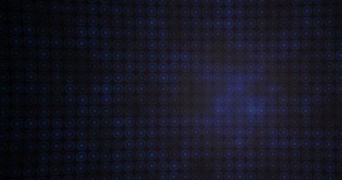 Siyah arkaplandaki mor halkaların animasyonu. global spor ve dijital arayüz konsepti dijital olarak oluşturulmuş video.