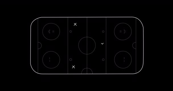 黒板にゲームプランのアニメーション スポーツ エンターテイメント テクノロジーのコンセプトデジタル複合画像 — ストック動画
