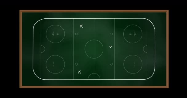 Animation Des Spielplans Auf Der Tafel Sport Wettbewerb Unterhaltung Und — Stockvideo