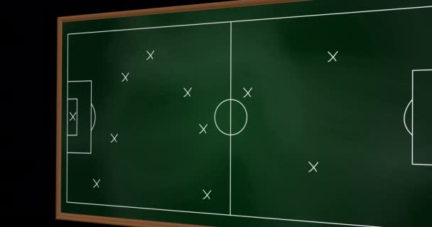 Animation Des Spielplans Auf Der Tafel Sport Wettbewerb Unterhaltung Und — Stockvideo