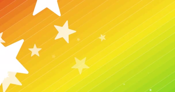 Animación Orgullo Estrellas Sobre Fondo Arco Iris Apoyar Los Derechos — Vídeo de stock