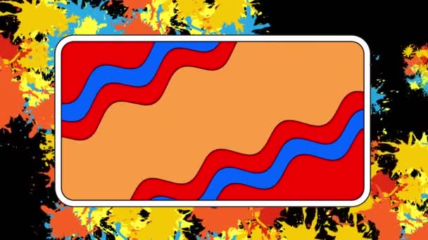 Animation Vague Écran Sur Fond Coloré Concept Fond Couleur Mouvement — Video