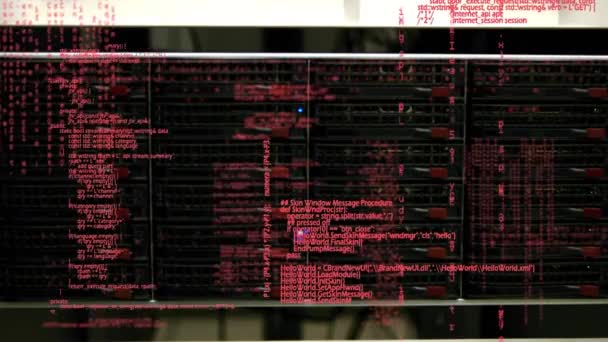 Анимирование Обработки Данных Закрытии Компьютерного Сервера Глобальная Обработка Данных Вычислительные — стоковое видео
