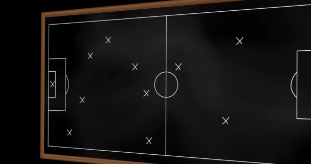 Animation Game Plan Blackboard Sports Competition Entertainment Technology Concept Digital — 图库视频影像