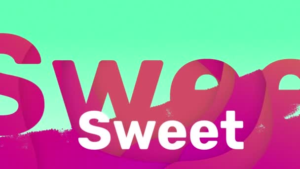 Animation Sweet Text Green Background Global Social Media Connections Digital — 图库视频影像