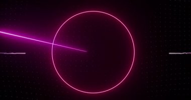 Hareket eden renkli geometrik şekillerin animasyonu. renk, hareket ve enerji arkaplan kavramı, dijital olarak oluşturulmuş video.