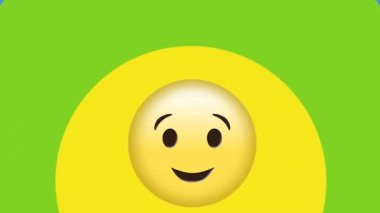 Arka planda gökkuşağı daireleri üzerinde gülen surat animasyonu. lgbt haklarını ve dijital olarak oluşturulan cinsiyet eşitliğini desteklemek.