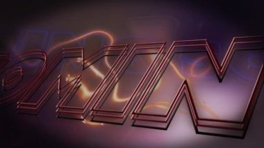 Neon ışıklarının animasyonu yakında ışık yollarının üzerinden geçecek. Sosyal medya ve iletişim arayüzü kavramı dijital olarak oluşturulmuş video.