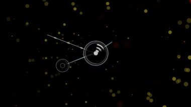 Siyah arkaplanda wi fi simgelerinin bağlantı ağının animasyonu. küresel bağlantılar, veri işleme ve teknoloji konsepti dijital olarak oluşturulmuş video.