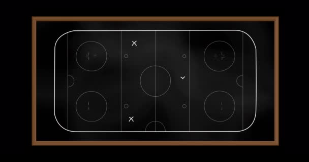 Animation Des Spielplans Auf Der Tafel Sport Wettbewerb Unterhaltung Und — Stockvideo