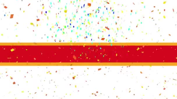 Animation Confetti Falling Rainbow Flags Supporting Lgbt Rights Gender Equality — Stock Video