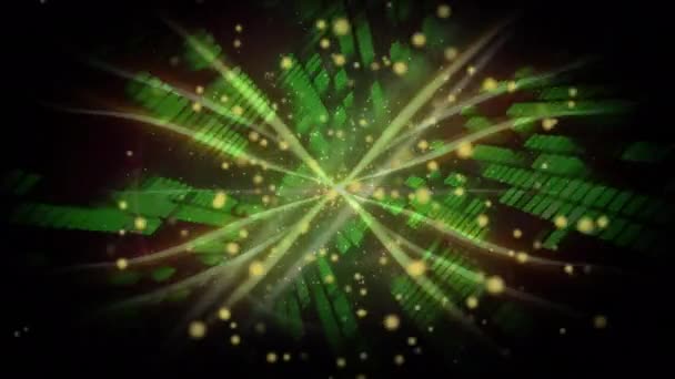 Animación Movimiento Energía Naranja Verde Luces Color Movimiento Energía Concepto — Vídeos de Stock