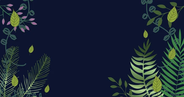 Image Plants Dark Blue Background Environment Sustainability Ecology Renewable Energy — 图库照片