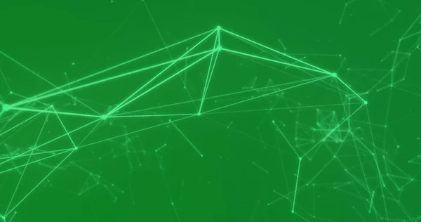 Image White Network Connections Green Background Digital Interface Global Connection — стоковое фото