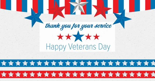 Image Thank You Your Service Happy Veterans Day Text American — Zdjęcie stockowe