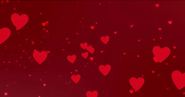 Image Red Hearts Icons Red Background Valentine Day Romance Love — Stock Photo, Image