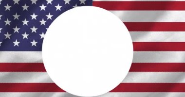 Amerikan bayrağı üzerinde Mutlu Martin Luther King 'in Animasyonu. Martin Luther King Günü ve dijital olarak üretilen video konsepti.