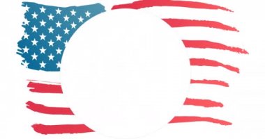 Amerikan bayrağı üzerinde Mutlu Martin Luther King 'in Animasyonu. Martin Luther King Günü ve dijital olarak üretilen video konsepti.
