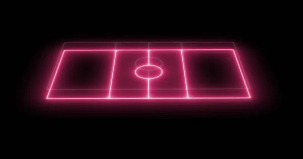 Image Red Neon Sports Stadium Black Background Global Sports Digital — Stockfoto