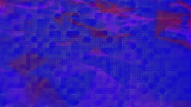 Mavi arkaplandaki bağlantı ağının canlandırılması. renk, hareket ve enerji arkaplan kavramı, dijital olarak oluşturulmuş video.