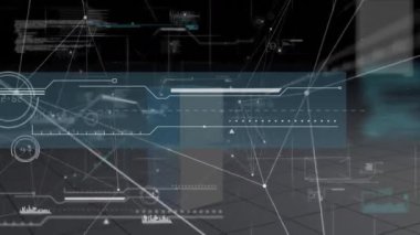Animation of financial data processing over computer server. global connections, data processing and digital interface concept digitally generated video.