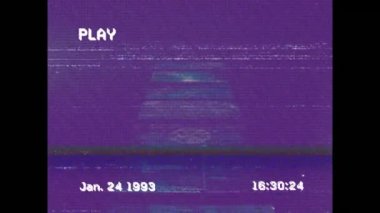 Dijital ekranlarda parazitlenme. veri işleme ve dijital arayüz kavramı dijital olarak oluşturulmuş video.