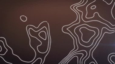 Animation of moving white shapes and light trails on green background. global business and digital interface concept digitally generated video.