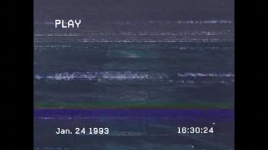 Dijital ekranlar ve deniz üzerindeki parazit. veri işleme ve dijital arayüz kavramı dijital olarak oluşturulmuş video.