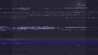 Animation of interference over star falling. data processing and digital interface concept digitally generated video.