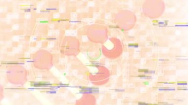 Animation of dna strand and scope scanning on white background. science and digital interface concept digitally generated video.