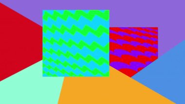 Animation of multiple colourful moving shapes on colourful moving background. abstract background concept digitally generated video.
