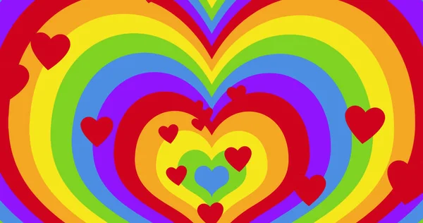 Image Hearts Rainbow Heart Texture Supporting Lgbt Rights Gender Equality — Zdjęcie stockowe