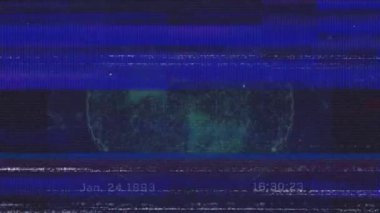 Şekiller ve bağlantılar ağı üzerindeki parazitin animasyonu. veri işleme ve dijital arayüz kavramı dijital olarak oluşturulmuş video.