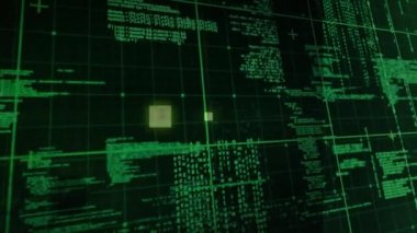 Animation of data processing over grid. global connections, business, digital interface, technology and networking concept digitally generated video.